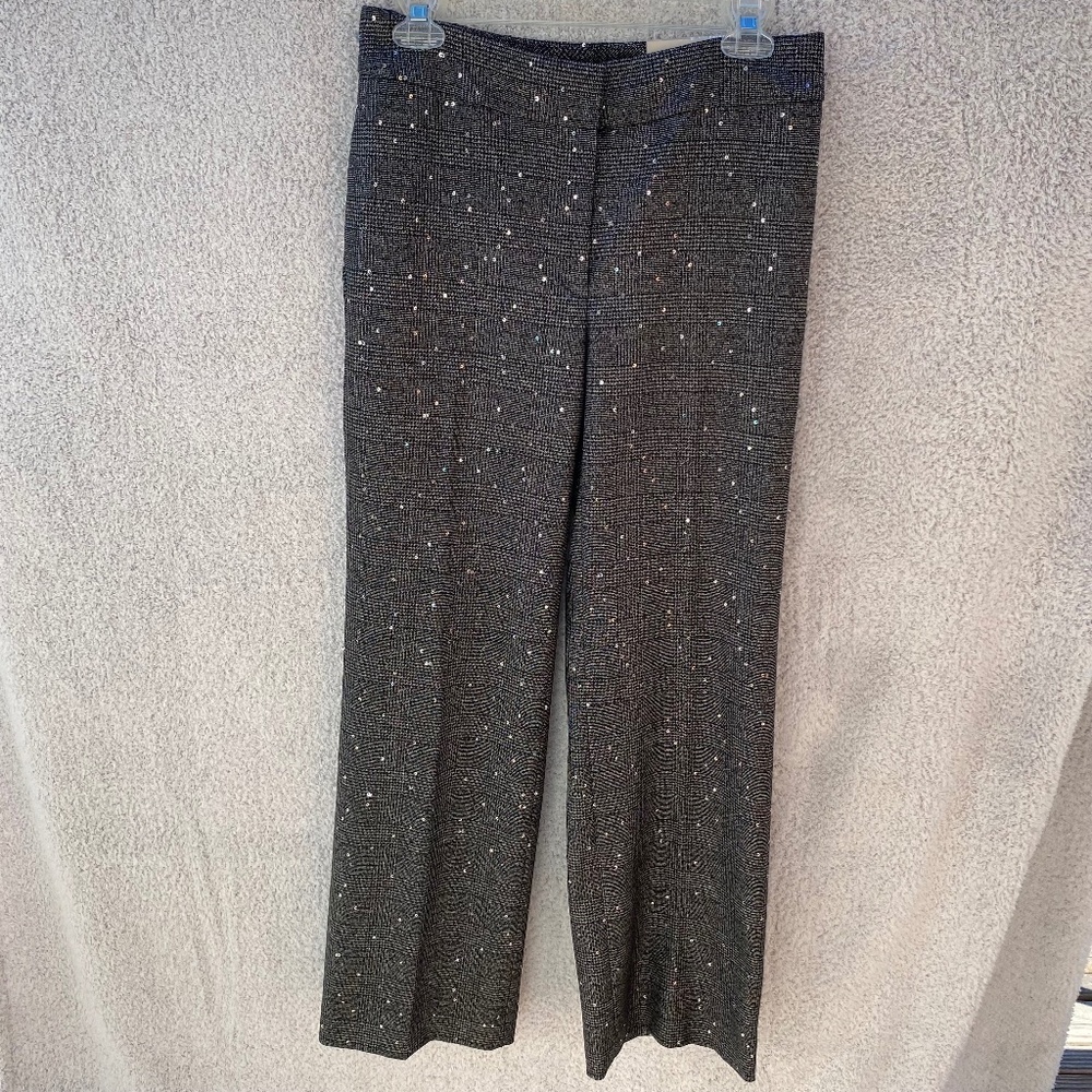 Chico's Wide Leg Pants , Black & White color with Sequins - US Size 2R (NWT)